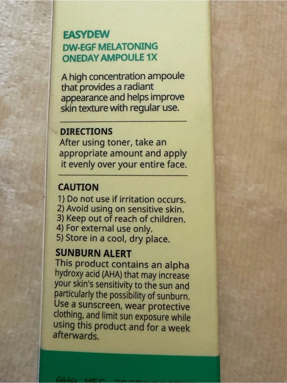 Easydew DW-EGF Melatoning OneDay Ampoule 0.27 FL OZ